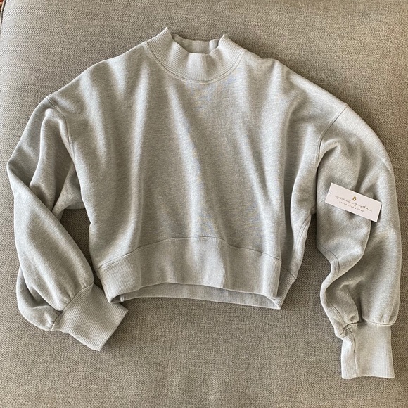 Spiritual Gangster Tops - Spiritual Gangster Blake Mock Neck Crop Pullover